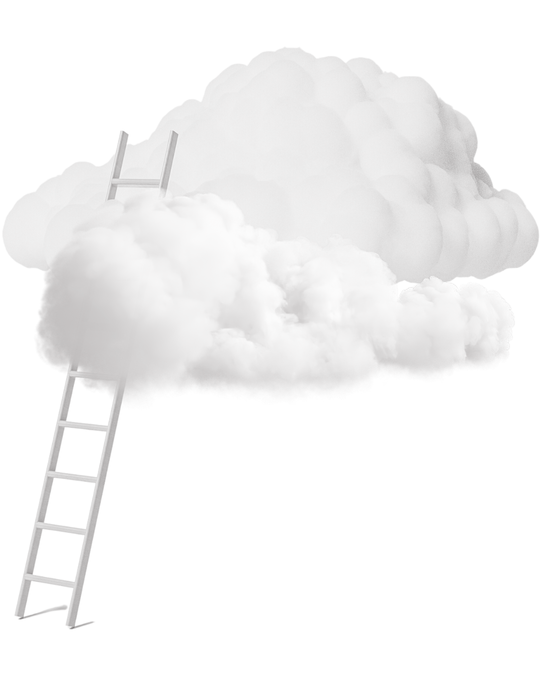 image en 3D nuages escalier
